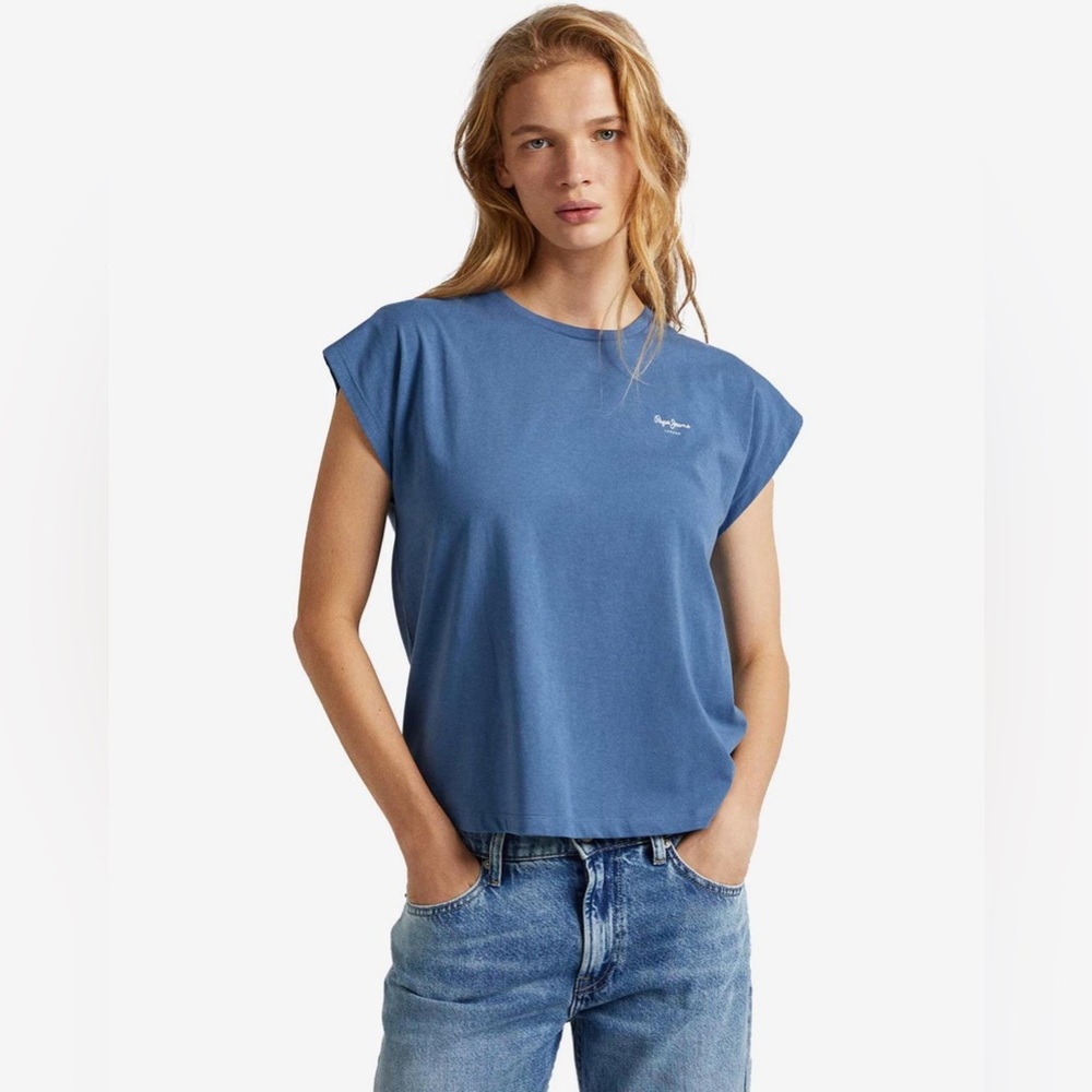 Pepe Jeans Lory Short Sleeve T-Shirt Blue Women